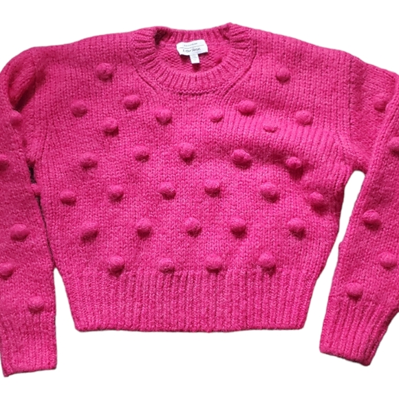 & Other Stories Hot Pink Alpaca Wool Sweater XS – Chunky Bobble Knit, NEW - Picture 3 of 7